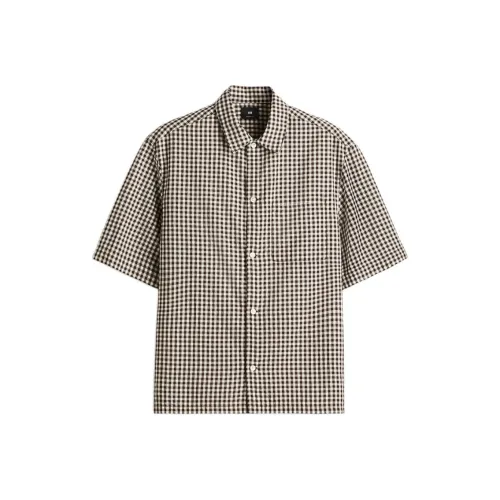 H&M Коричневый/Квадрат Клетка Мужские Рубашки