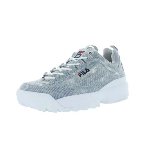 FILA Disruptor 2 Устойчивые к истиранию Низкие Топ Кроссовки для бега Мужские Синие Белые