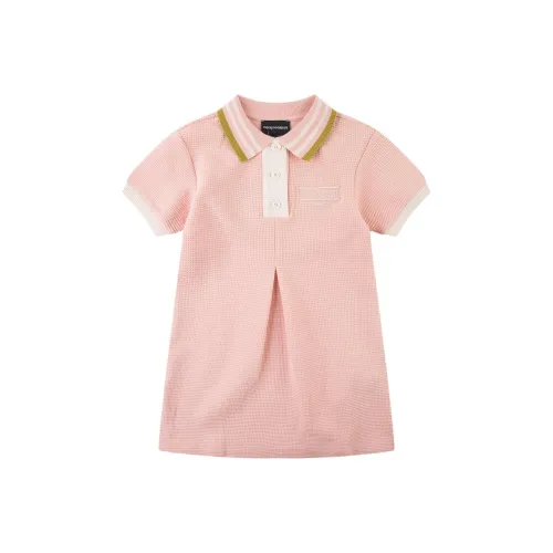 EMPORIO ARMANI Платье SS24 Персиково-розовый Детский