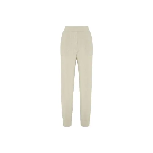 BRUNELLO CUCINELLI SS25 Вязаные спортивные брюки женские