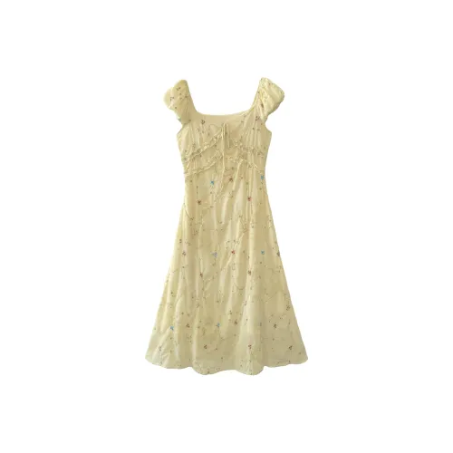 OUBO Короткий рукав Платье Женское