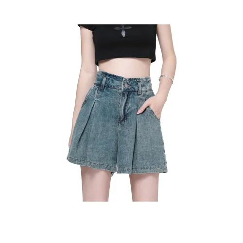 Шорты из денима "Flowers in Water" Женские