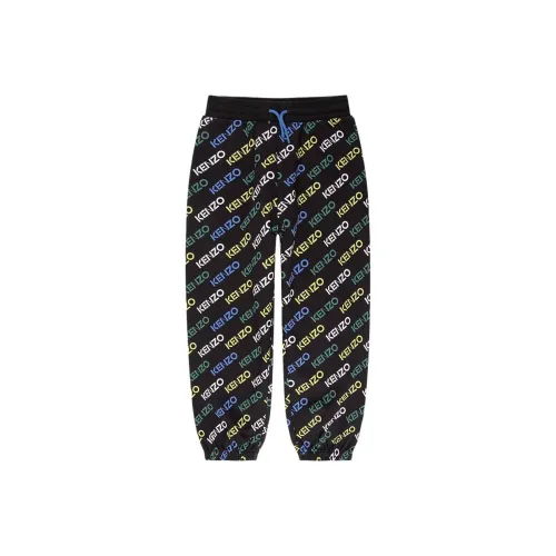 Детские KENZO Вязаные Спортивные Штаны Черные