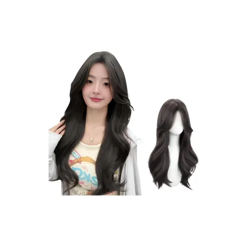 Time Shadow Effortless Boss Lady Длинные кудрявые волосы с большими локонами и разделенной на боковую часть челкой полный комплект для головы