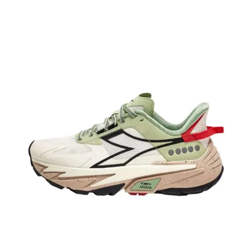 DIADORA Equipe Sestriere XT Устойчивые к истиранию Низкие Беговые кроссовки Унисекс Бежево-зеленый