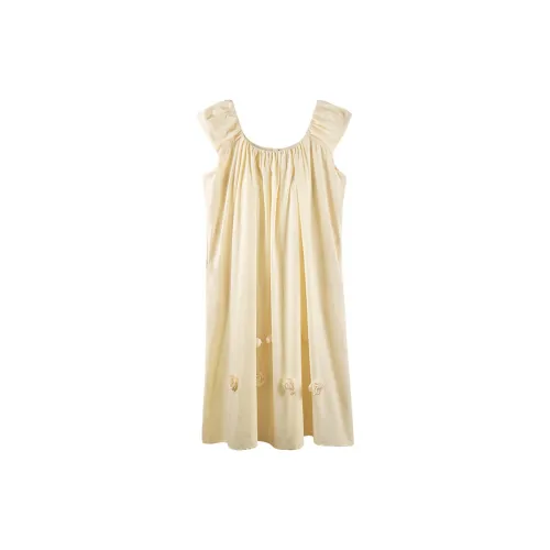 Q'NIANMA Мягкий Абрикос Женские Ночные сорочки