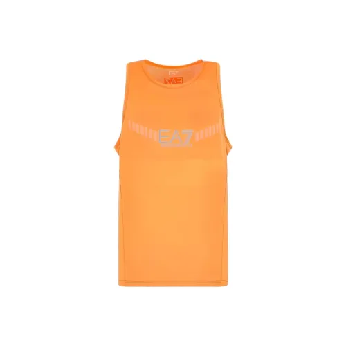 EMPORIO ARMANI EA7 SS23 Майка Мужская Ярко-Оранжевая