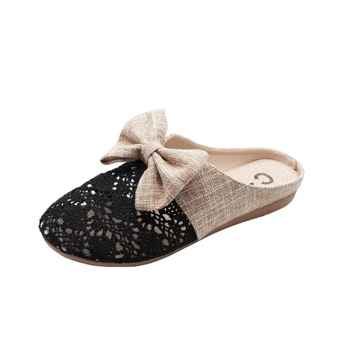 TAFN Череп Против потеющих устойчивый к истиранию домашние тапочки для женщин черный