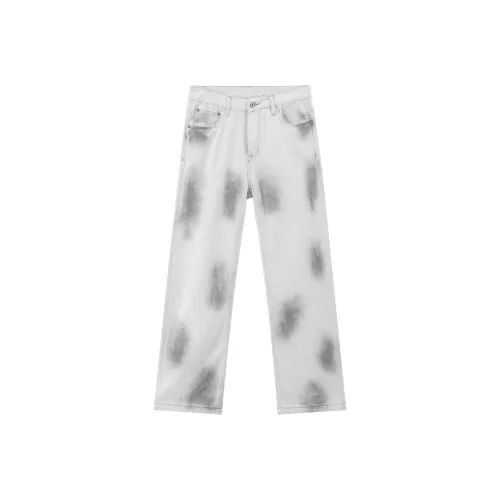 RO11ROCKET Белые Унисекс Джинсы