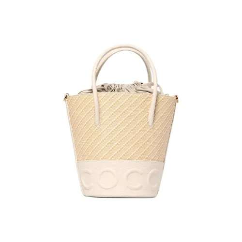 COCCINELLE Raffia Сумка-ведро Сумка через плечо Сумка Женская Бежевая и Натуральная