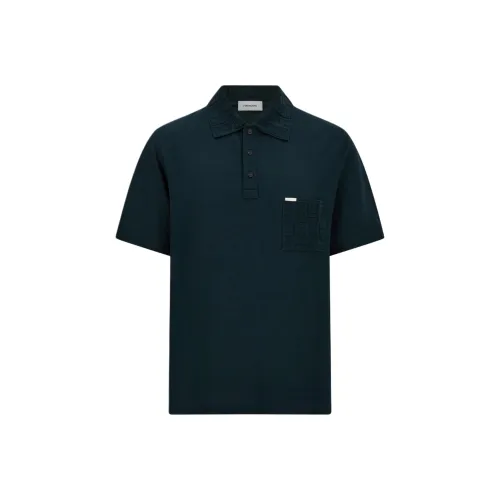 Ferragamo Поло Мужское Темно-Зеленое