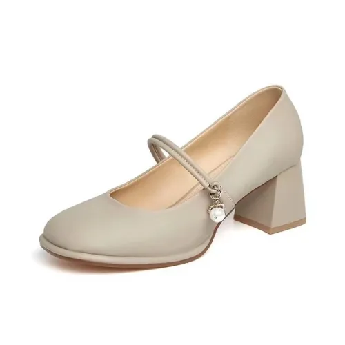 TAOLEI Без подкладки Обувь для повседневного использования Work Мода Грубый каблук Туфли Мэри Джейн 6 см Женские