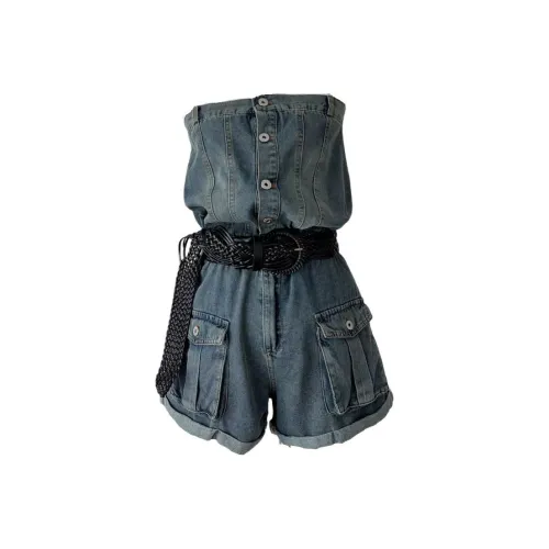 MTHE Синие джинсовые шорты Ван-Пис Женские шорты