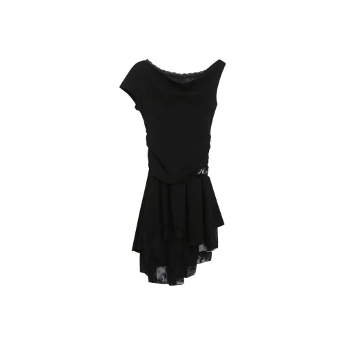 WAYHWEI Короткое платье с короткими рукавами женское