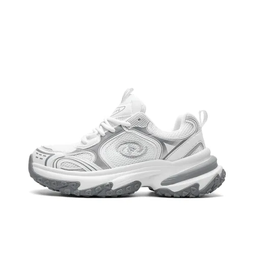 ORD Низкий топ массивные кроссовки унисекс экрю серебряный