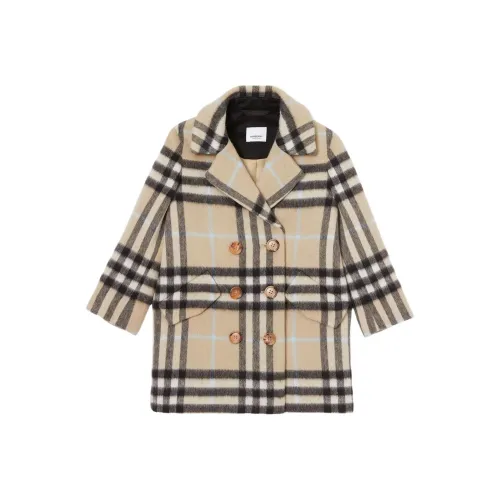 Burberry Полосы Клетка Стандартное издание Нейлон Пальто Весна-осень Детский
