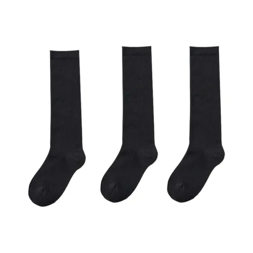 UNIQLO 3 шт 09 Черные Kids Носки