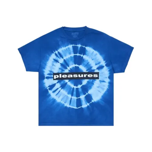 PLEASURES совместная брендированная Синяя Мужская T-Рубашка