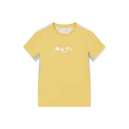 QIAODAN Пшеничная солома Желтый/Хаки Школьный возраст Рубашки T