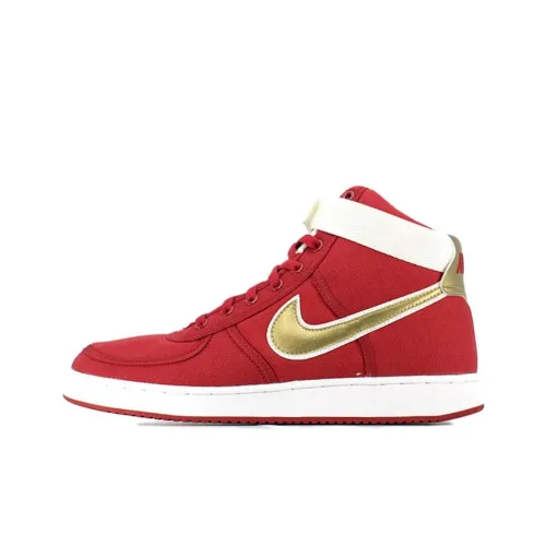Nike Vandal Устойчивые к истиранию Высокие Баскетбольные Кроссовки Мужские Красные Белые Золотые