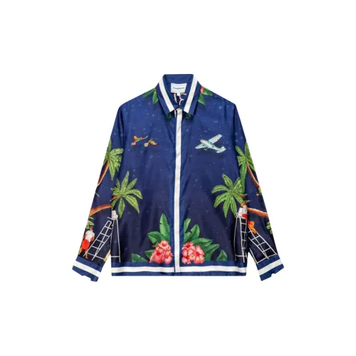 CASABLANCA Blue Men's Shirts CASABLANCA Синий Мужские Рубашки