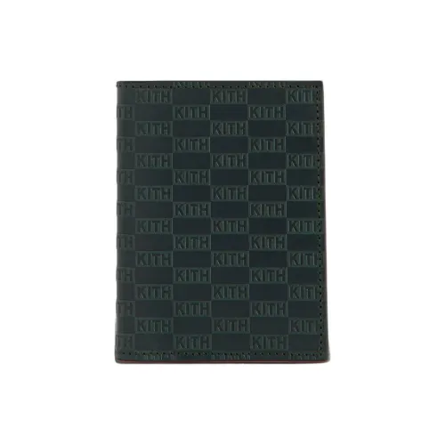 KITH Монограмма Коровья кожа Кошелек Унисекс Черный