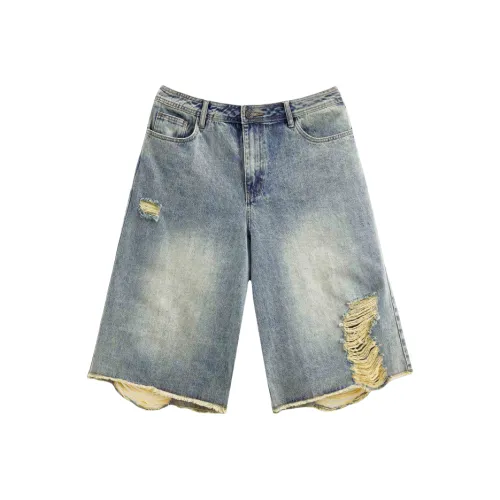 ARIADNAW STUDIO Светло-синие Женские джинсовые шорты