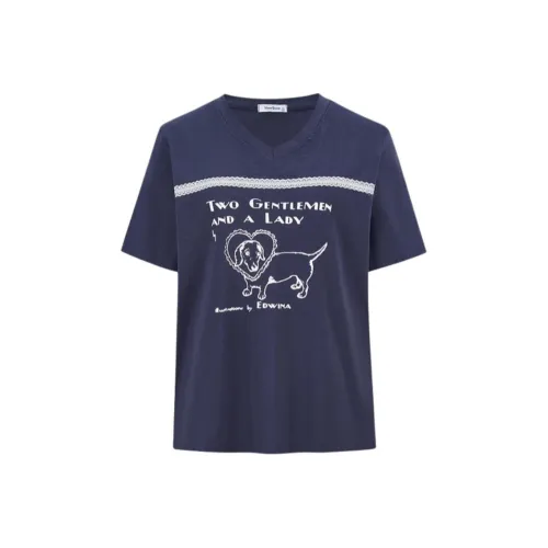 IUNOP Темно-синие Женские Футболки