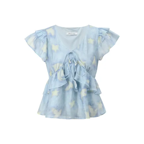 MISHOW Sea Прохладный ветер Синий Женские Рубашки