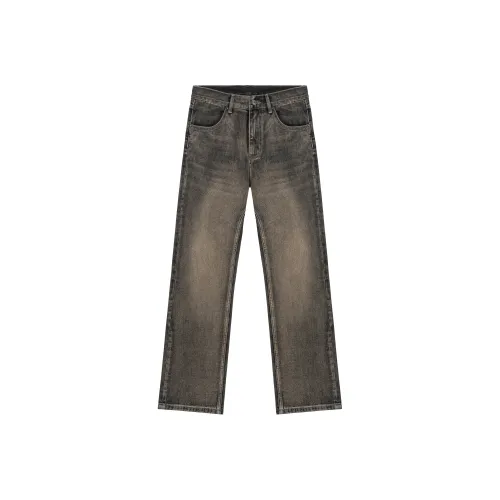 RO11ROCKET Джинсы Унисекс Ржаво-красный