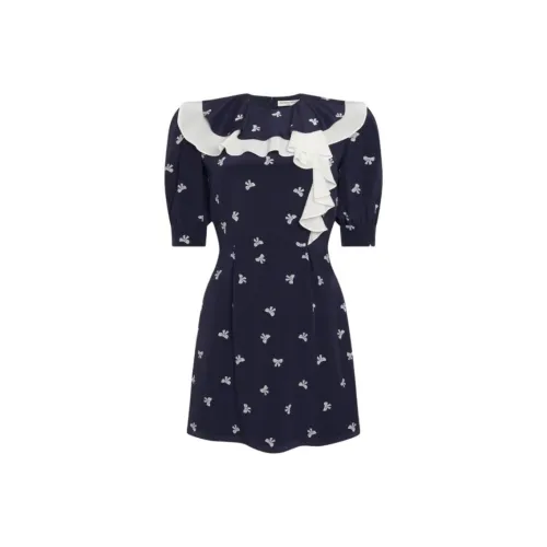 Alessandra Rich SS25 Короткий рукав Платье Женское