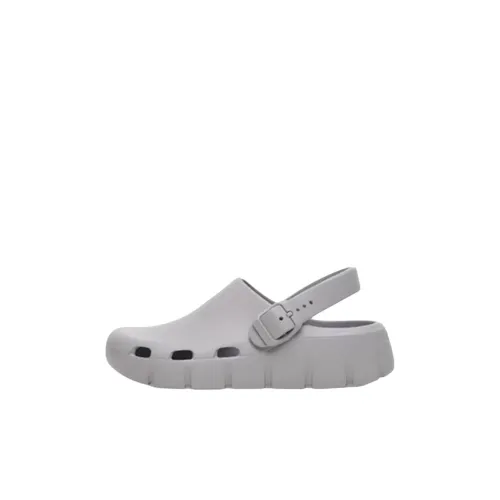 Birkenstock Birki Flow Устойчивые к истиранию Низкие Детские Сандалии Серого цвета