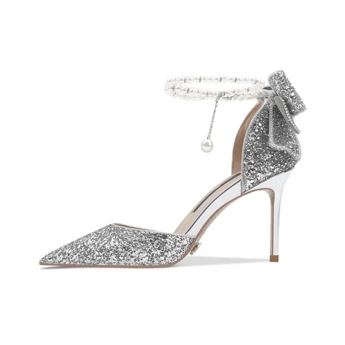 ROSE MIRANDA x ROSE MIRANDA Узкий каблук Высокие каблуки Женские Серебристый