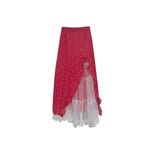 SKYA Red Женские Повседневные Длинные Юбки