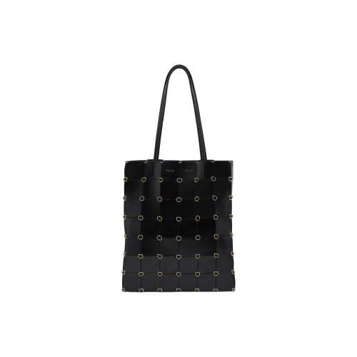 KHAITE Лакированная кожа Тоут Сумка Сумка для покупок Сумка на плечо Стандартная Женская Черная