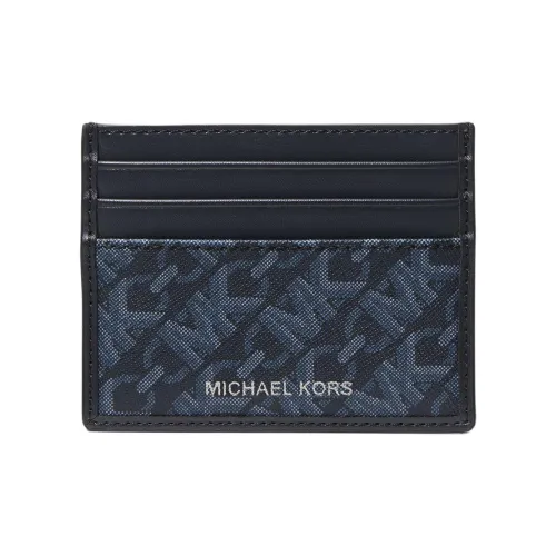 MICHAEL KORS Hudson Искусственная кожа с коровьей кожей держатель для карт мужской темно-синий и черный