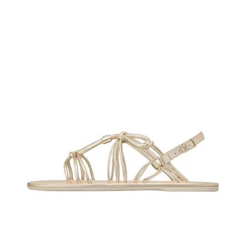 DIOR DIORIVIERA D Песочный One Ремень Сандалии Женские Золото