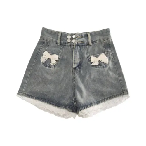 EMDPN Винтажные синие женские джинсовые шорты