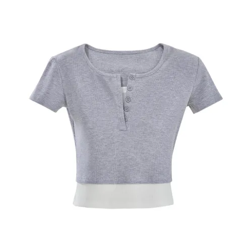 MEISIDUO Светло-серые женские T-рубашки