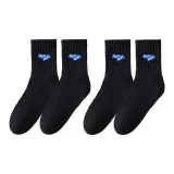 Чёрный с буквенным принтом, 2 штуки