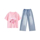 [Универсальный Комплект Одежды] Розовый/Очаровательная Белль - Светло-Синий