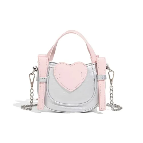 Jade En Plus ПУ (полиуретан) Одно плечо Сумка Обычный Women's Silver Розовый Океанский синий