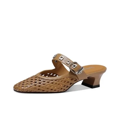 JESSICA SOPHIA Резиновая подошва Металл Ткани вязаные Устойчивые к истиранию Домашние тапочки Женские