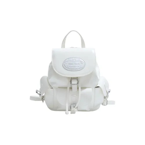 RIVMIND ПУ (полиуретан) Рюкзак Женский Белый Серебряный Черный