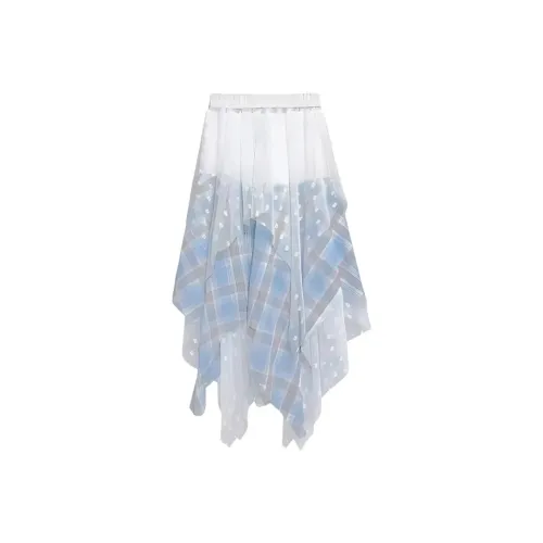 SKYA Синие Женские Повседневные Длинные Юбки