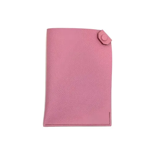 HERMES Tarmac Эпсомская кожа Держатель для паспорта Женский 1Q Розовый Конфетти Розовый Молочный коктейль