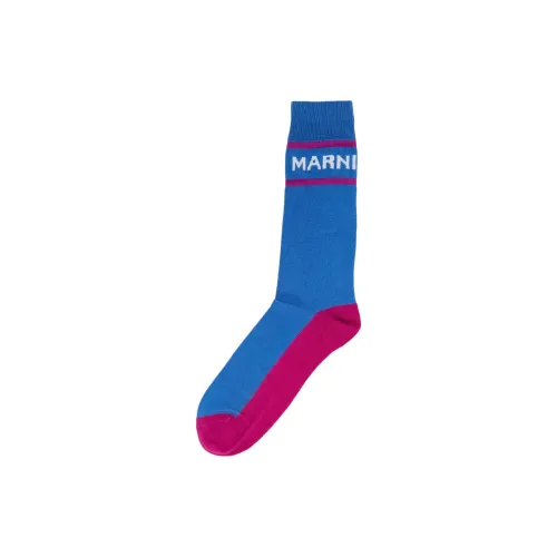 MARNI 1 пачка синих мужских носков MID до икры