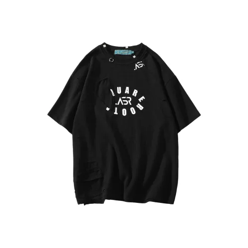 A SQUARE ROOT Черная унисекс футболка T