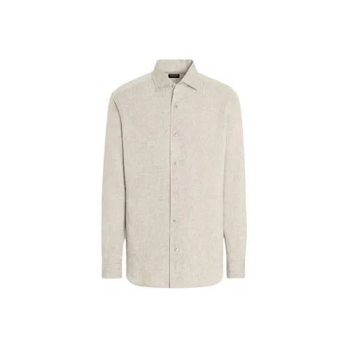 Ermenegildo Zegna Светлый Бежевый Мужские Рубашки