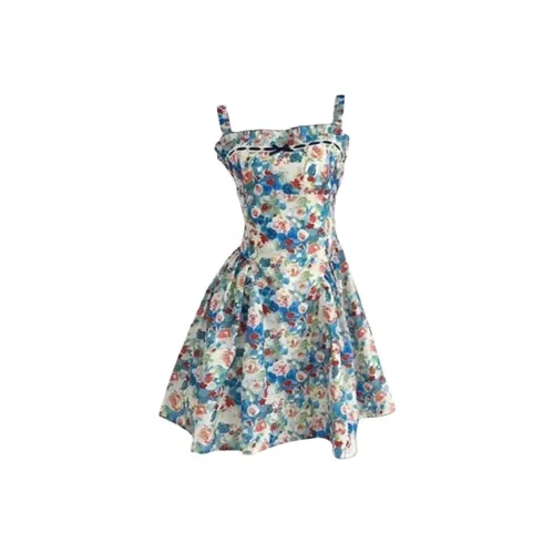 HeartyBite Розовый Принт Короткая Юбка Женская Слиплатье